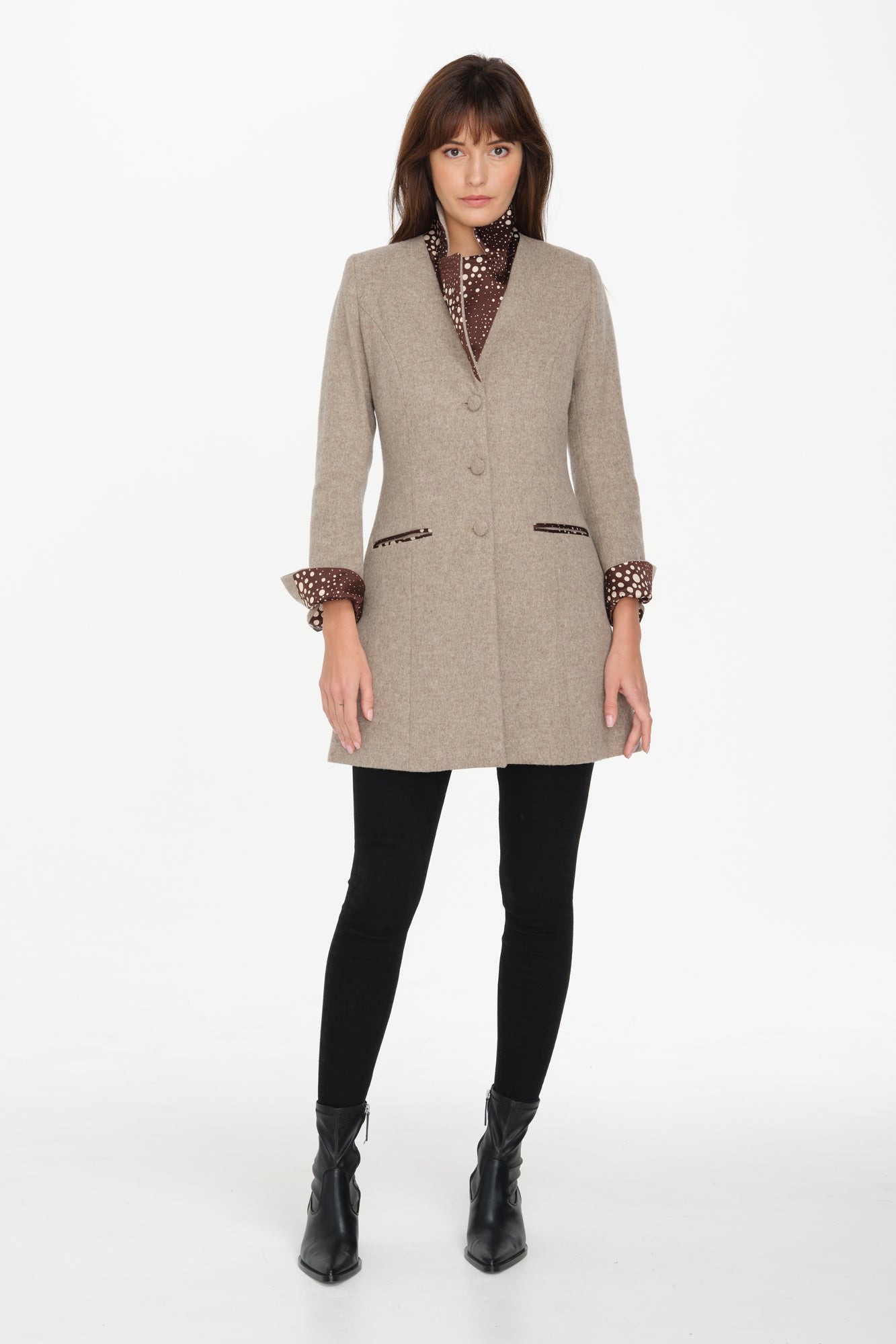 Berkeley Jacket (Beige/Polka)