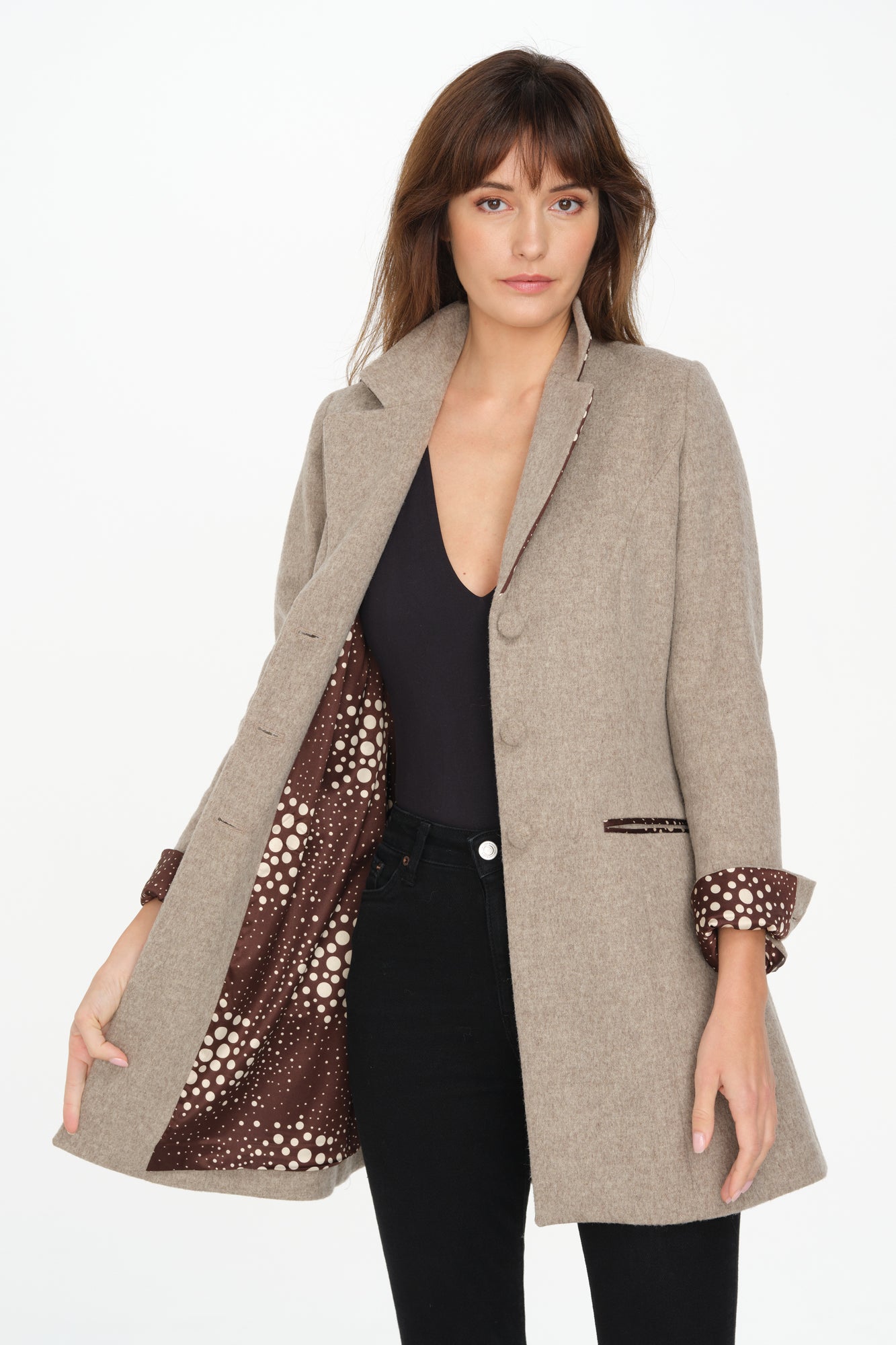 Berkeley Jacket (Beige/Polka)