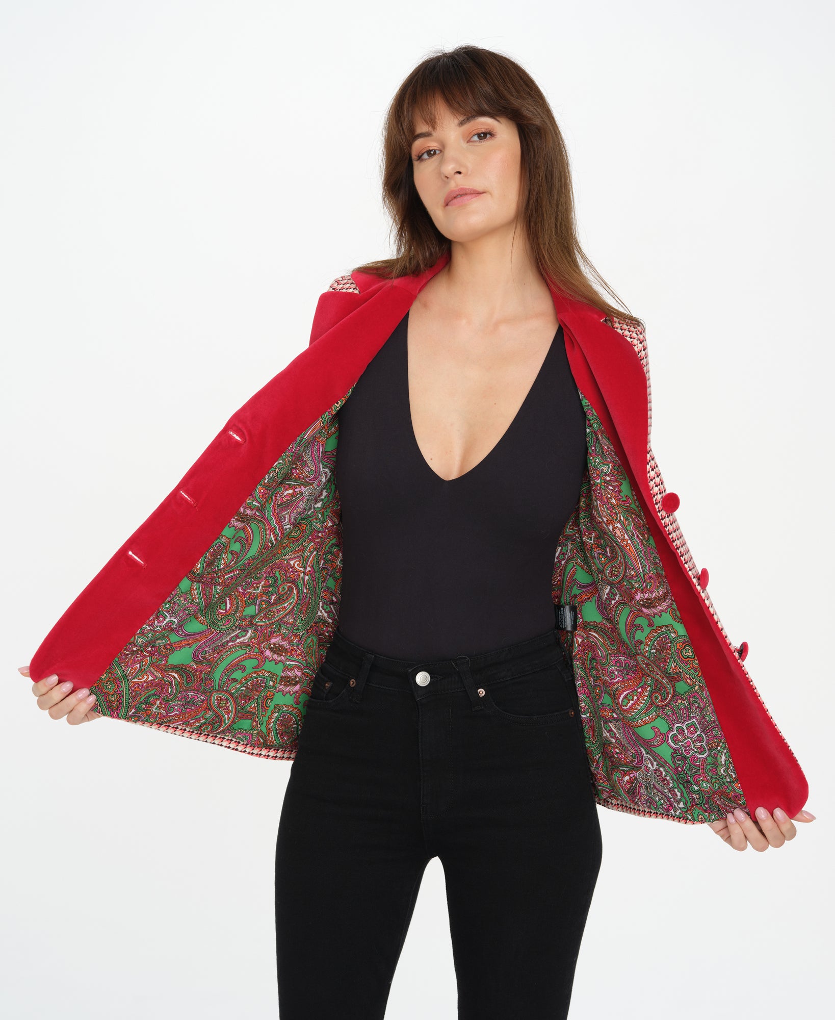 Halkin Jacket (Red Houndstooth)